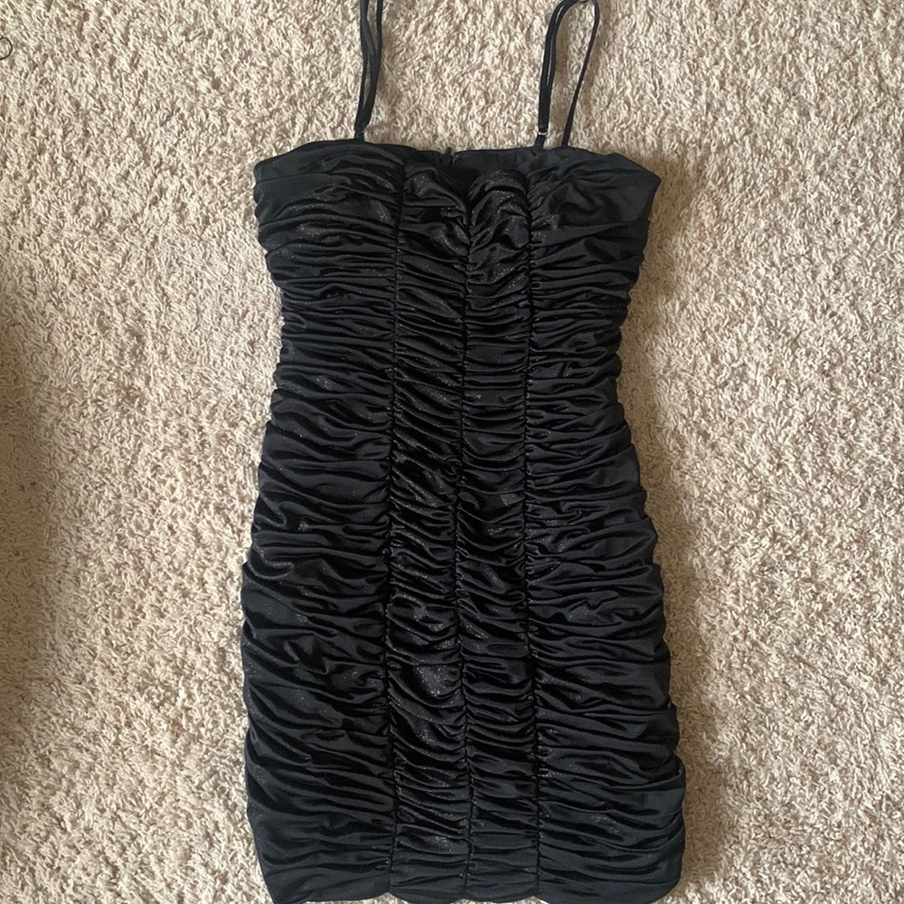Black and gold body con dress
